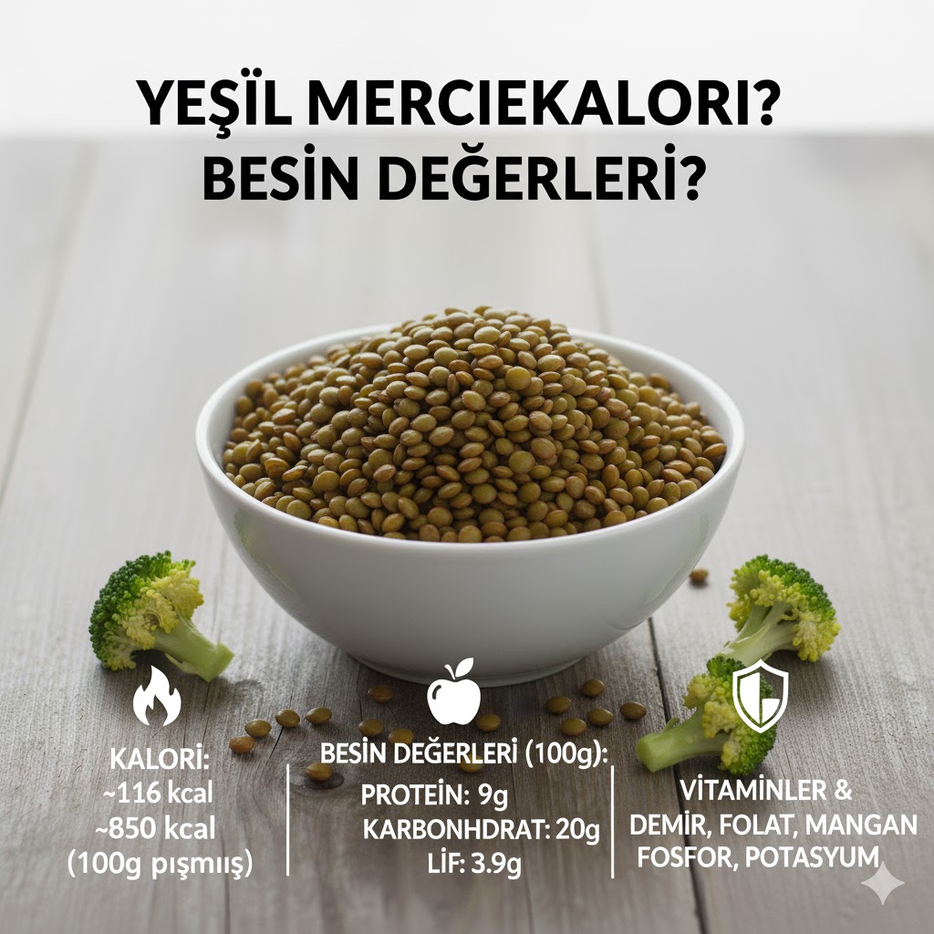 Yeşil Mercimek Kaç Kalori? Protein Değeri, Faydaları ve Zayıflatır mı?