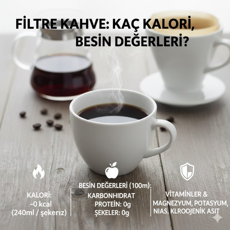 Filtre Kahve Kaç Kalori? Kafein Miktarı, Faydaları ve Zayıflatır mı?