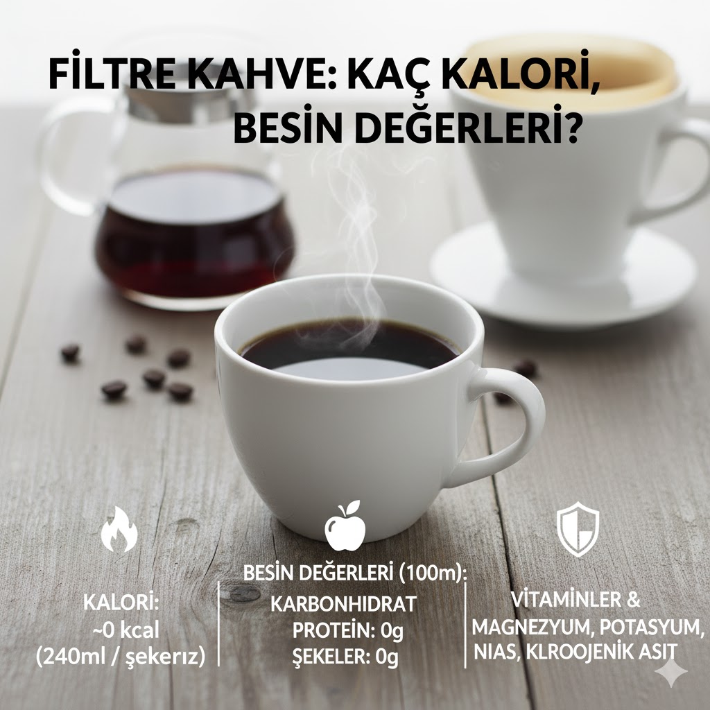 Filtre Kahve Kaç Kalori? Kafein Miktarı, Faydaları ve Zayıflatır mı?