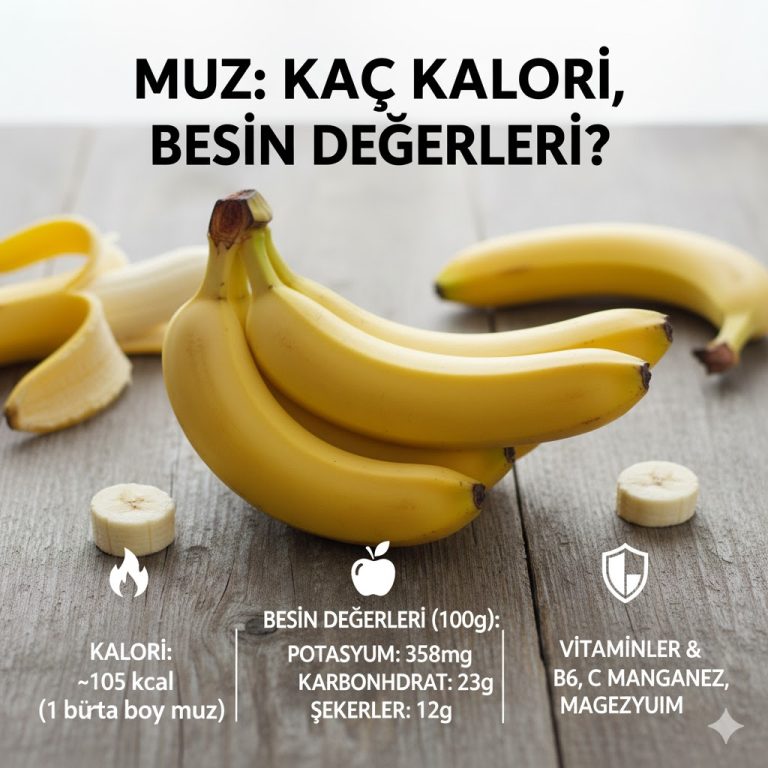 Muz Kaç Kalori? Besin Değerleri, Faydaları ve Diyette Yenir mi?