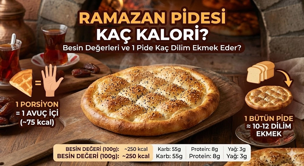 Ramazan Pidesi Kaç Kalori? Besin Değerleri ve 1 Pide Kaç Dilim Ekmek Eder?